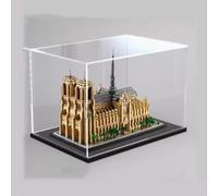 JIULIN Acrylic Display Case for LEGO 21061 Notre Dame, Dustproof, Gift Model Box, Transparent, Black Base