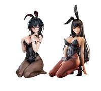 Jiumaocleu 2PCS Yokoyama Ishimi Figures Anime Bunny Girl Hina Figure Original Painting Figure Illustration Figurine PVC Sculpture Collections Figurine