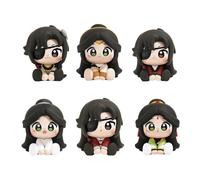Jiumaocleu 6pcs Anime Xie Lian Figure Statue Model 8CM Hua Cheng and Xie Lian Action Figure Cake Topper PVC Model Computer Desk Decoration Handmade Collectible