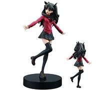 Jiumaocleu Anime FATE STAY NIGHT Action Figure, Tohsaka Rin Figures Statue PVC Cartoon Figure Model, FGO Desktop Standing Decoration, Collection Doll Toys, Gifts for Aldult Anime Fans (21CM)