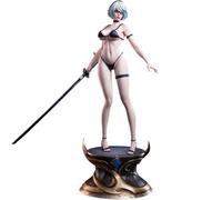Jiumaocleu Anime Game 2Bautomata 2B Action Figure Interchangeable heads Accessories 1/4 Scale PVC No.2 Type B Figure Standing Position Statue Desktop Ornaments 50CM