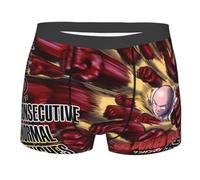 Jiumaocleu Anime Men's Boxer Briefs One Punch Man Underpants Microfiber Soft Stretch Saitama 3D Printed Underwear for Kids and Adults