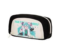 Jiumaocleu Anime Miku Pen Bag Cute Cartoon Pencil Case Miku Pen Pouch, Big Capacity Stationery Pouch Zipper Stationery Case for Student