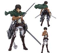 Jiumaocleu Attacking Giant Figure Staute, Eren Yeager Anime Action Figure Model, Changeable Face PVC Figurine Handmade Sculpture Collectible for Desktop Decor