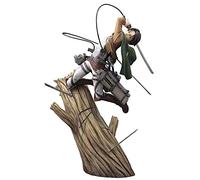 Jiumaocleu Attacking Giant Figure Staute, Levi Action Figure Model Battle on Tree, PVC Anime Figurine Handmade Toys for Desktop Decor Boys Girls Gifts