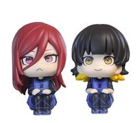 Jiumaocleu BACHIRA MEGURU and Chigiri Hyoma Figure Model, 10cm Q Version BLUE LOCK Figure Anime Figure Statue Handmade Collectible