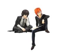 Jiumaocleu Bungo Stray Dogs Dazai Osamu & Nakahara Chuuya Model Statue Anime BSD Cake Topper Decoration Handmade Collectible