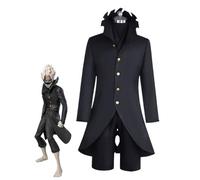 Jiumaocleu DAN DA DAN Cosplay Costume Takakura Ken Cosplay Black Cloak Jacket Full Set of Okarun Cosplay Outfit Suit for Fans