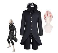 Jiumaocleu DAN DA DAN Cosplay Costume Takakura Ken Cosplay Black Cloak Jacket Full Set of Okarun Cosplay Outfit Suit for Fans