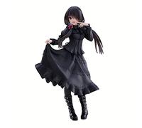 Jiumaocleu Date A Live Figure Statue - 1/7 Scale Black Dress Ver Tokisaki Kurumi Figure Model Sculpture, Anime Figurine Girls Figure Desktop Display Handmade Collectible Birthday Gifts