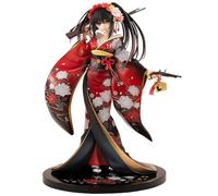 Jiumaocleu DATE A LIVE Figure, Tokisaki Kurumi Figure Statue Red Kimono Version Anime Action Figure Model, PVC Desktop Display Decoration Collectible, Xmas Birthday Gifts