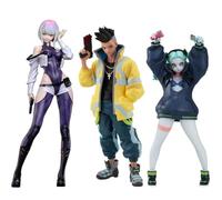 Jiumaocleu David Martinez Figure Lucy Statue Rebecca Action, 1/7 Scale Anime Figure Lucyna Kushinada Model Collectible Desktop Display Decoration Gifts for Fans