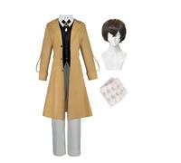 Jiumaocleu Dazai Osamu Cosplay Kunikida Doppo Costume Dazai Osamu Costume Outfit Full Set Halloween Christmas Carnival Party Dress Up Suit For Men Women