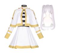 Jiumaocleu Frieren Cosplay Costume with Wig, Anime Frieren: Beyond Journey's End Full Set of Cosplay Outfits Suit, Fern Cosplay Uniform with Accessories for Fans