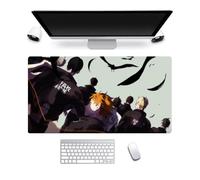 Jiumaocleu Haikyu Mouse Mat Large 90x40cm Gaming Mouse Pad, Anime Mousepad Shoyo Hinata Printed Extended Mouse Pad Non-Slip Rubber Base Desk Mat for Keyboard and Mouse