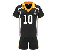 Jiumaocleu Haikyuu Cosplay Costume Hinata Shoyo Cosplay Outfit Shirt Shorts Karasuno High School Team Volleyball Uniform Suits Tracksuit for Teens Adults