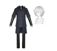 Jiumaocleu Halloween Men's Kaneki Ken Cosplay Battle Uniform Full | Kaneki Ken Mask, Kaneki Ken Costume Wig, Anime Role Play Outfit, Carnival Performance, Fancy Dress up Party