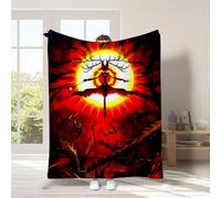 Jiumaocleu Hazbin Hotel Blankets Flannel Soft Blanket Anime Alastor 3D Printed Throw Blanket Nap Blanket Sofa Home Bedding Decoration