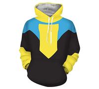 Jiumaocleu Invincible Cosplay Costume Hoodie, Mark Grayson/Omni Man/Atom Eve Cosplay Sweatshirt Pullover Casual Loose Long Sleeve Tops Unisex