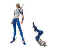 Jiumaocleu Johnny Joestar Action Figure - Anime JJBA Figure Movable Joints Model with Accessories PVC Johnny Joestar Super Action Statue 17CM (White)