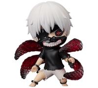 Jiumaocleu Kaneki Ken Action Figure 10CM Anime Kaneki Ken Statue Movable and Exchangeable Head with Replacement Accessories Collectible Desktop Decoration Model