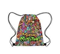 Jiumaocleu My Singing Monsters Drawstring Backpack - Anime Game 3D Print Backpack Gym School Storage Sackpack Shopping Bags Rucksack for Beach Party Outdoor Travel
