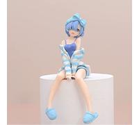 Jiumaocleu Rem and Ram Figure Statue Figure Model Remu and Ramu Sitting Pose Sculpture Desktop Decoration Christmas Birthday Gifts for Boys Girls
