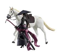 Jiumaocleu Ronin Action Figure and Horse Action Figure, Anime Ronin Figure Statue Model, Changeable Face Movable Figure Model, PVC Handmade Collectibles Desktop Decor