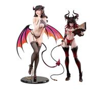 Jiumaocleu Succubus-Lustia Action Figure Succubus Nafu-chan Statue, PVC Sculpture Super Movable Figure Replaceable Accessories Collectibles Decorations Cartoon Characters Gifts 16CM+28CM