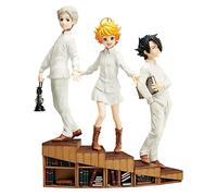Jiumaocleu The Promised Neverland Figure Statue - Emma/Norman/Ray Figure Stair Standing Pose Anime Figurine Model Toys Handmade Desktop Decoration for Car Dashboard Home Office
