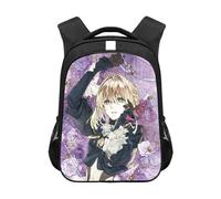 Jiumaocleu Violet Evergarden Backpack Anime Cosplay Schoolbag 3D Printed Rucksack School Bag Casual Daypack Canvas Waterproof Bookbag