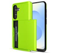Jiunai for Samsung Galaxy S25 Plus Case Wallet Card Holder for 2 Cards IDs CC License Slide Hidden Pocket Card Slot Hybrid Protective Phone Cover for Samsung Galaxy S25 Plus 6.7’’ 2025 Women Men Green