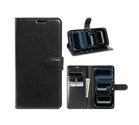 JIUNINE Case for TCL 60 SE/TCL 605, Wallet Phone Case Flip Cover in PU Leather, with Kickstand Function, Card Slots and Magnetic Closure, Protective Phone Pouch, Black