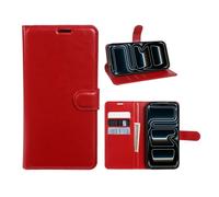 JIUNINE Case for XIAOMI Redmi Note 13 Pro 5G / Poco X6 5G, Wallet Phone Case Flip Cover in PU Leather, with Kickstand Function, Card Slots and Magnetic Closure, Protective Phone Pouch, Red
