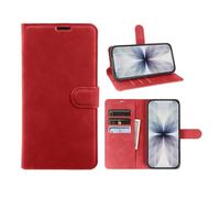 JIUNINE Case for XIAOMI Redmi Note 15 Pro Plus/Poco M8 Pro 5G, Wallet Phone Case Flip Cover in PU Leather, with Card Slots, Kickstand Function and Magnetic Closure, Protective Phone Pouch, Red