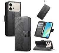 JIUNINE Wallet Leather Flip Case for Honor 600 5G, Black