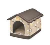 Jiupety Dog House Indoor, M Size Indoor Dog House for Medium and Small Dog, Warm Cave Sleeping Nest Bed for Cats and Dogs, Brown