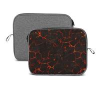 JiuPopular 13inch Laptop Case, Volcanic Lava Crack Snowflake Laptop Sleeve