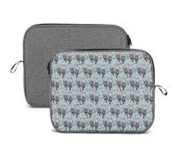 JiuPopular 14inch Laptop Case, Sea Otter in Love Snowflake Laptop Sleeve