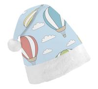 JiuPopular Christmas Hat for Adults,Colorful Hot Air Balloon Hat for Various Holiday Parties