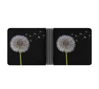 JiuPopular Coin Pocket, Dandelion Seeds Leather Wallet, Bifold Credit Card Leather Slim Purse
