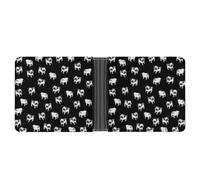JiuPopular Coin Pocket, Pug Dog Leather Wallet, Bifold Credit Card Leather Slim Purse