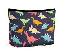JiuPopular Cosmetic Bag, Monster Dinosaur Makeup Bag, Portable Toiletry Bag with Zipper for Daily Use, Travel