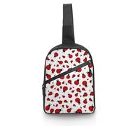 JiuPopular Crossbody Bag, Ladybugs Pattern Infinite Speckled Chest Bag, Sling Bag for Travel Shopping Sports