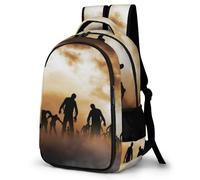 JiuPopular Daypack, Zombies Dead Men Walking Body at Night Backpack, Rucksack with Pockets for Hiking Camping Travel