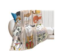 JiuPopular Flannel Blanket, Cute Cat Cute Corgi Cute Hedgehog Cute French Bulldog Dalmatian Darts Target Dog Bones Paw Prints Dolphin Train Flag of Mexico Flag of Maryland Fantasy Wolf Flower Frog Fu