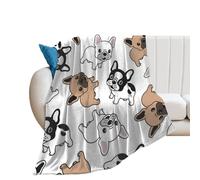 JiuPopular Flannel Blanket, Cute Hedgehog Cute French Bulldog Dalmatian Darts Target Dog Bones Paw Prints Dolphin Train Flag of Mexico Flag of Maryland Fantasy Wolf Flower Frog Funky Cats Funny Sushi