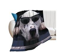 JiuPopular Flannel Blanket, Cute Hedgehog Dalmatian Darts Target Dog Bones Paw Prints Dolphin Train Flag of Mexico Flag of Maryland Fantasy Wolf Flower Frog Funky Cats Funny Sushi Funny Ladybug Funny
