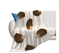 JiuPopular Flannel Blanket, Cute Hedgehog Darts Target Dog Bones Paw Prints Dolphin Train Flag of Mexico Flag of Maryland Fantasy Wolf Flower Frog Funky Cats Funny Sushi Funny Ladybug Funny English B