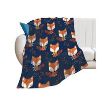 JiuPopular Flannel Blanket, Cute Scarf Fox Cute Red Fox Cute Schnauzer Dog Cute Seal Cute Shiba Inu Cute Sloth Delicious Pizza Dia De Los Muertos Skull Day Of The Dead Eucalyptus Leaves Dog Paw Throw